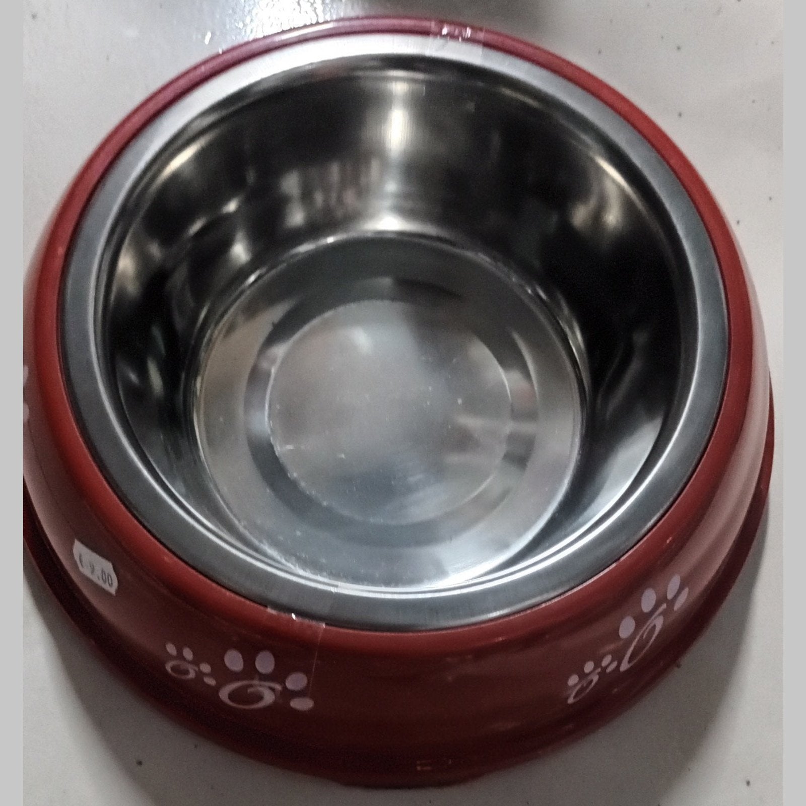 Steel Dog Bowl with Plastic Rim