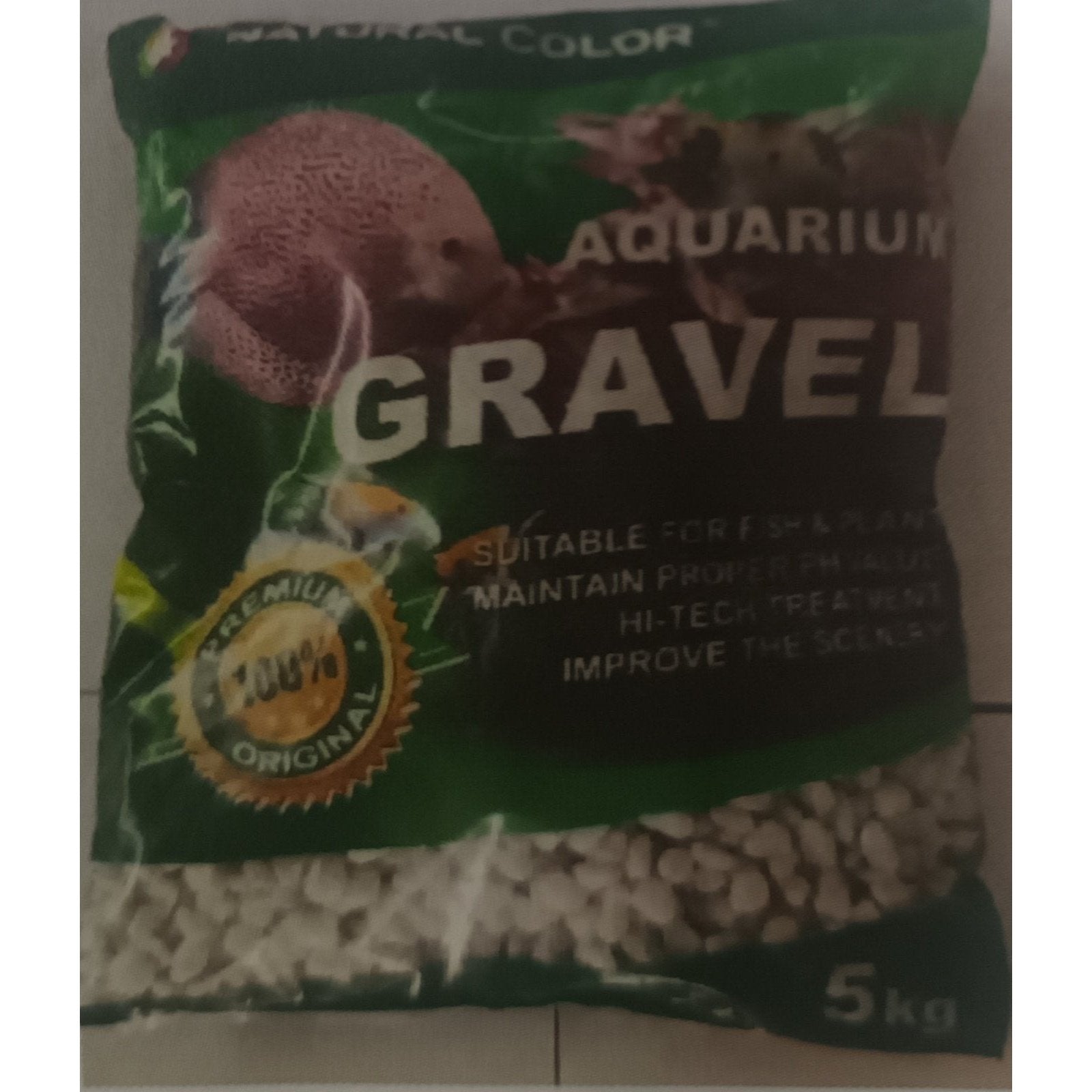 Natural Colour Aquarium Gravel White 5kg