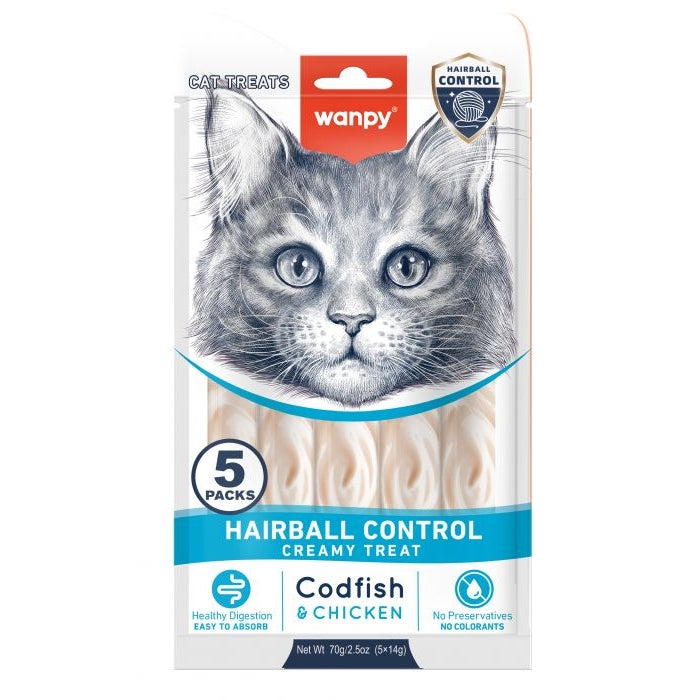 Wanpy Creamy Lickable Hairball Control 70gr