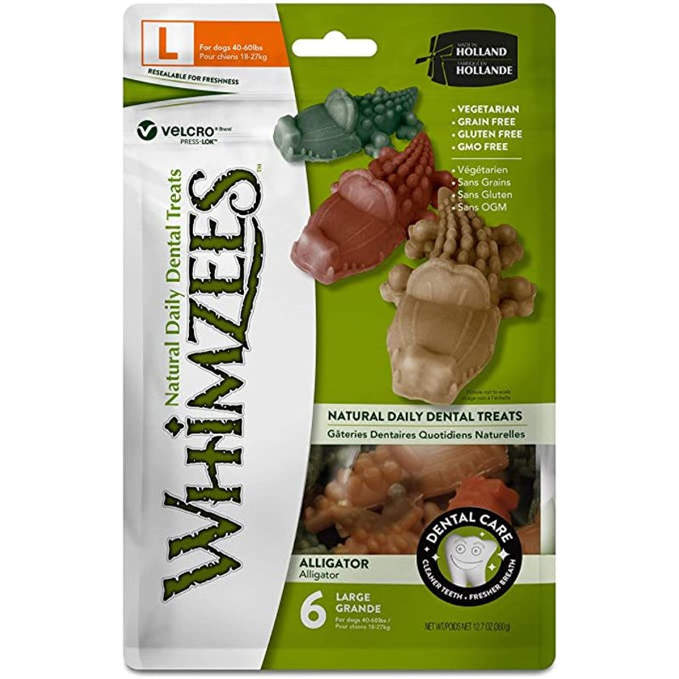 Whimzees Alligator Dog Dental Treats - Medium 12Pk