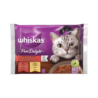 Whiskas Pure Delight 1+ Chicken and Beef in Jelly 4x85gr