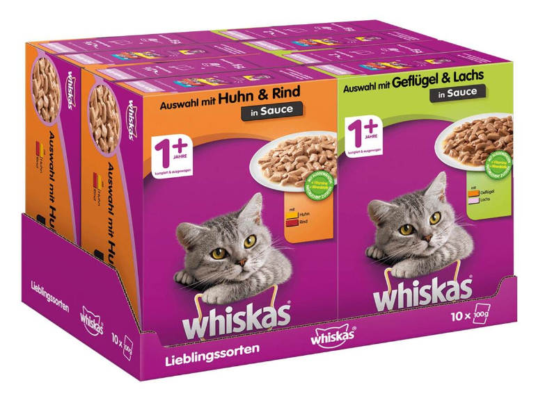 Whiskas Super MultiPack Chicken/Salmon, Beef/Chicken 40x100gr