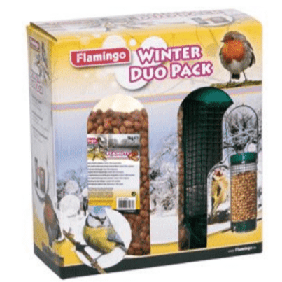 Flamingo Winter Duo Pack Bird Feeder