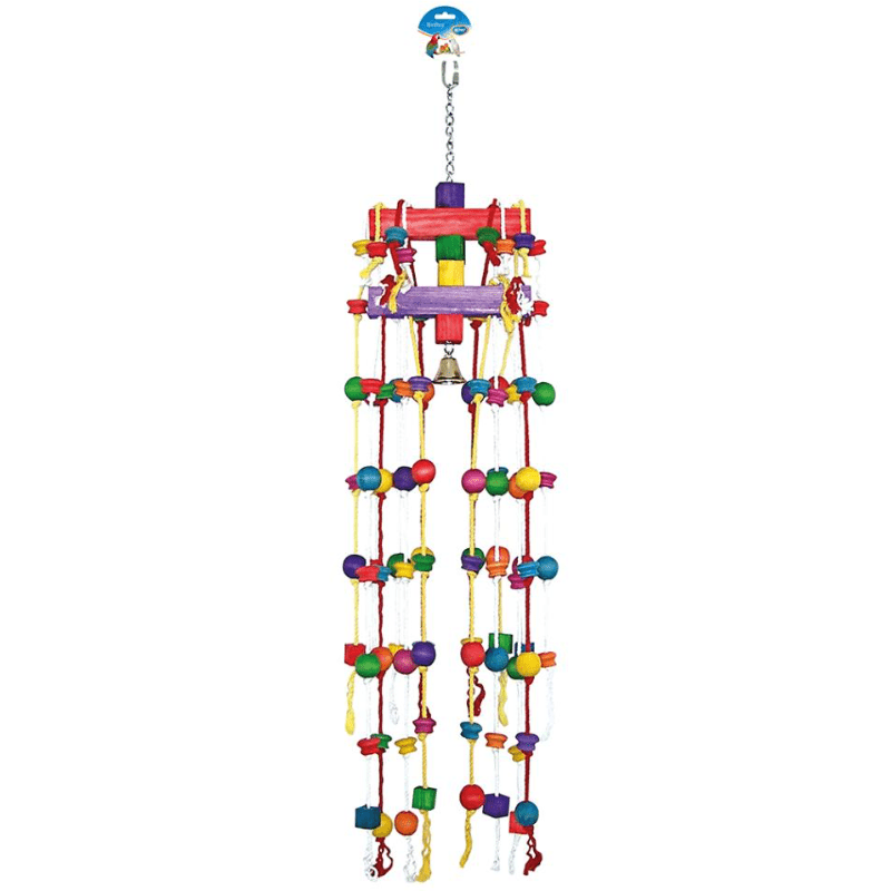 Duvo+ Carrousel Rope with Colorful Cubes & Bell 25x94cm