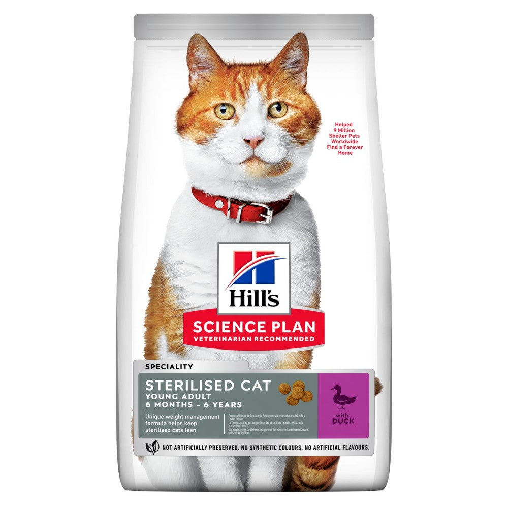 Hill's Science Plan Sterilised Young Adult Cat With Duck 10kg