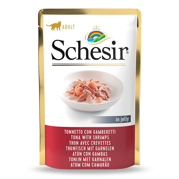 Schesir Wet Cat Food - Tuna with Shrimp 85gr