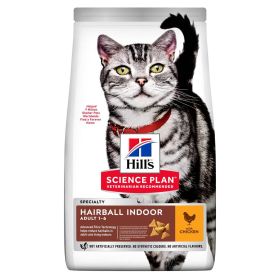 Hill's Science Plan Hairball Indoor Adult Cat Food with Chicken 10kg