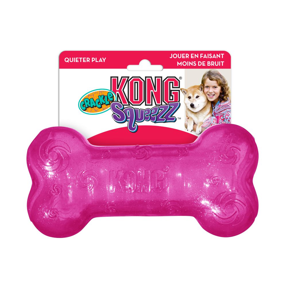 Kong Squeezz Crackle Bone Assorted