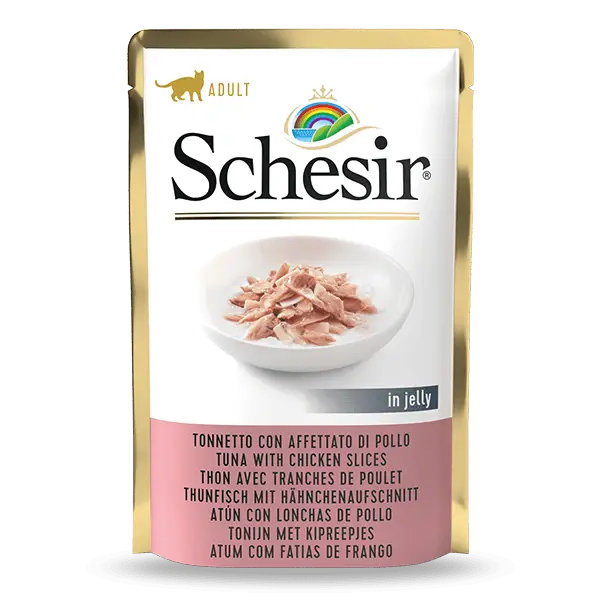 Schesir Wet Cat Food - Tuna with Sliced Chicken, 85g pouch
