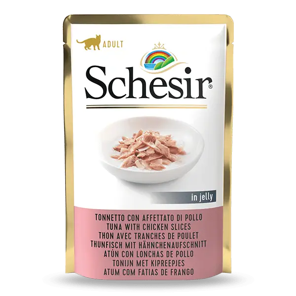 Schesir Wet Cat Food - Tuna with Sliced Chicken 20x85gr