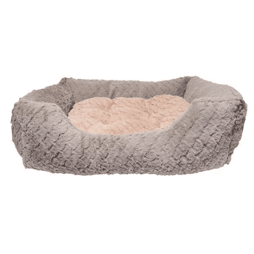 Rosewood Grey & Pink Square Dog Bed 46x36cm