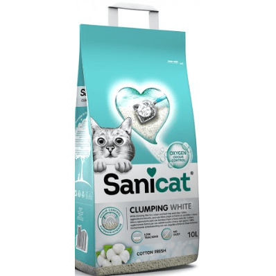 Sanicat Clumping White Cotton Fresh Cat Litter 20L