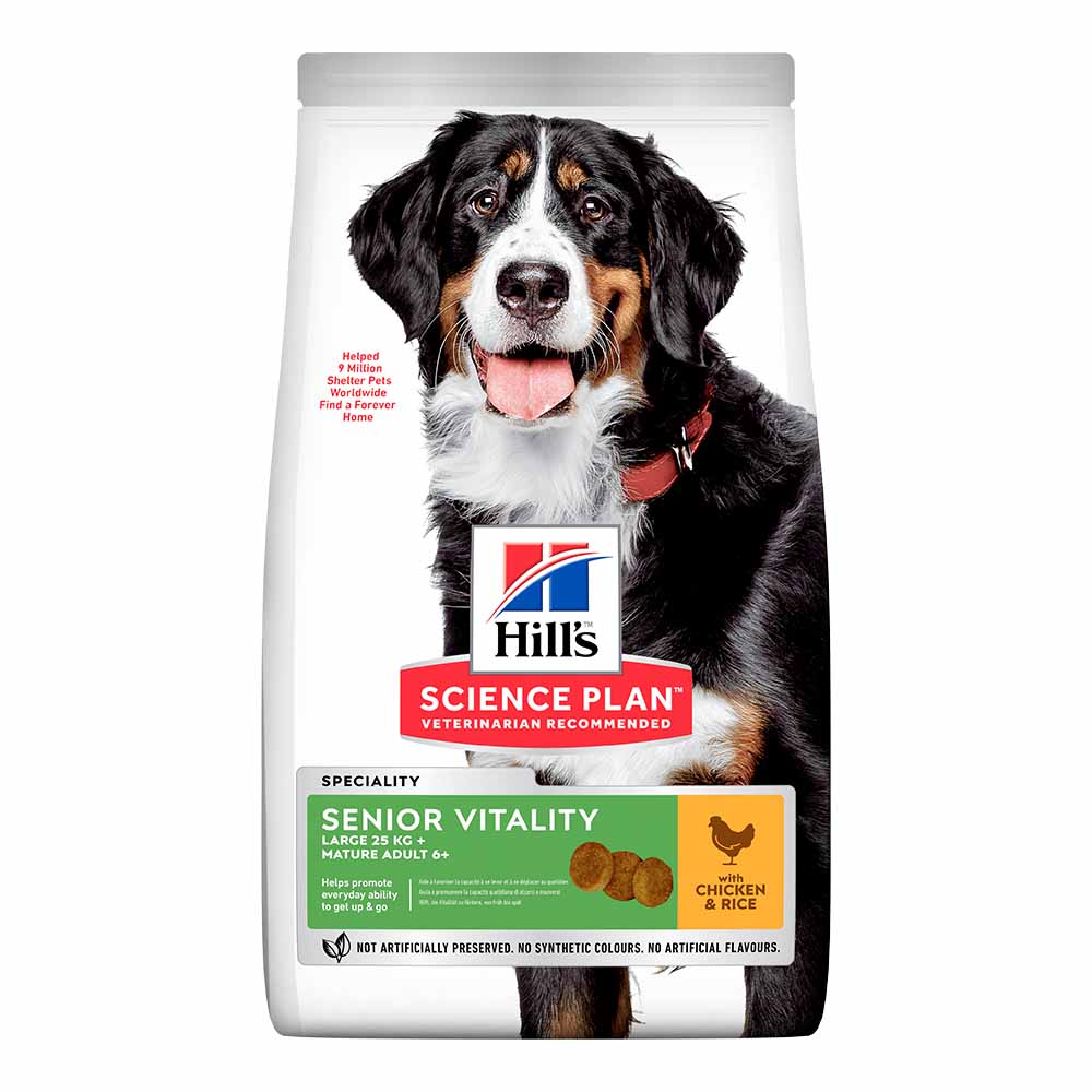 Hills Science Plan Canine Mature Adult 6+ Large Breed Senior Vitality With Chicken & Rice 14kg