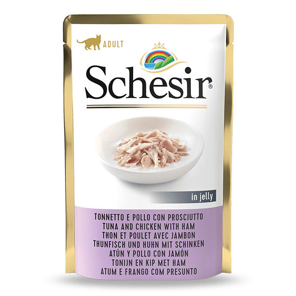 Schesir Wet Cat Food - Tuna and Chicken with Ham 85g pouch