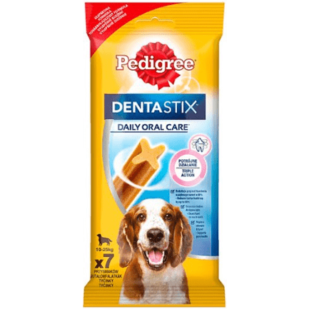 Pedigree Dentastix Daily Medium Dog Treats 7 x Dental Sticks 180g