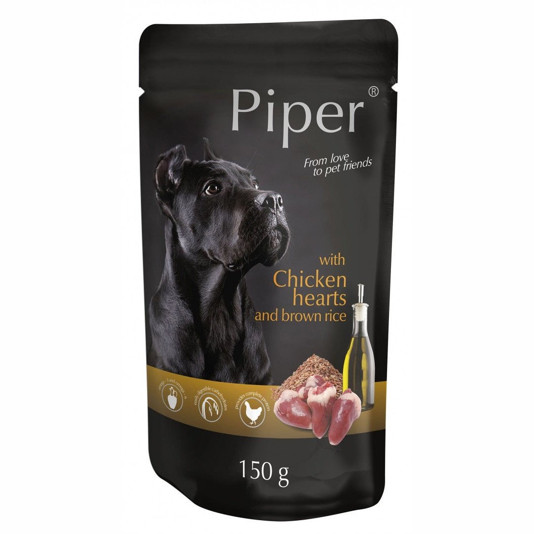 Piper Dog Chicken Heart&Brown Rice Pouch 150g