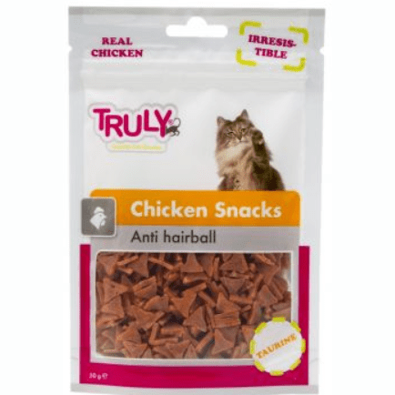 Truly Anti-Hairball Chicken Snacks for Cats 50gr