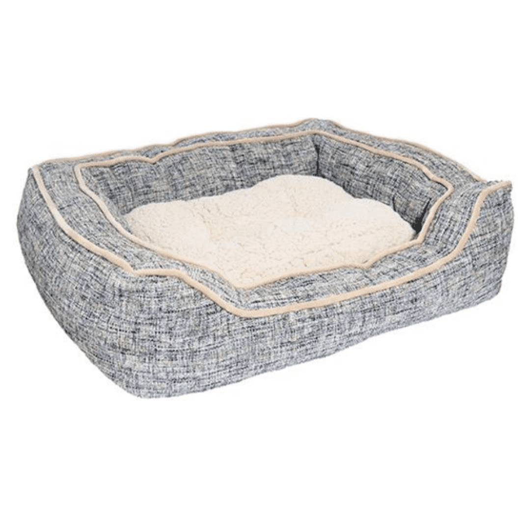 Rosewood Luxury Slate and Oatmeal Square Bed 70x50cm