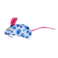 Flamingo Kitty Mouse Toy Blue Spotty