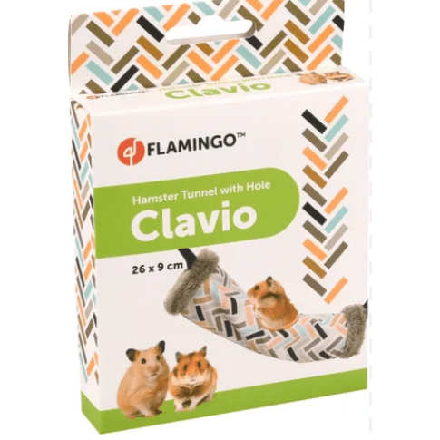 Flamingo Hamster Tunnel With Hole Clavio 26x9cm