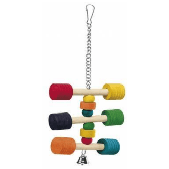 Wooden Toy For Birds With Bell