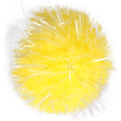 Flamingo Cat Toy Ball Yellow Fuzz