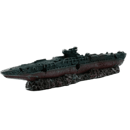 WW2 Soviet Submarine Aquarium Decor 50x9cm