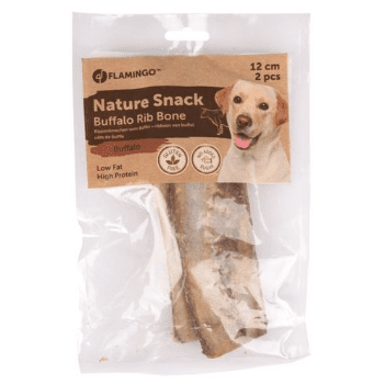 Flamingo Nature Snack Buffalo Rib Bone 12cm x2pcs