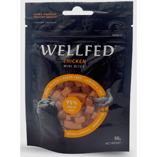 WellFed Mini Chicken Bites for Cats 50gr