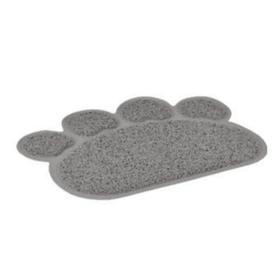 Flamingo Pitou Cat Litter Tray Mat Grey Paw 60x45cm