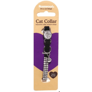 Rosewood Cat Collar Black with Diamantes