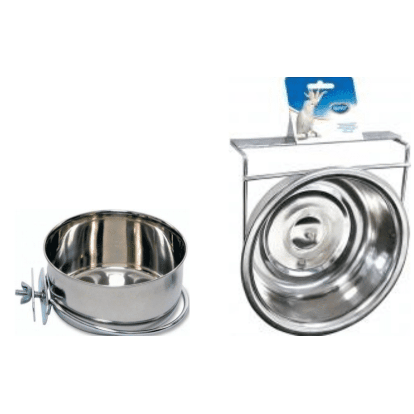 Bird coop cup inox + 1 screw XS Ø 8 x 4cm 150ml