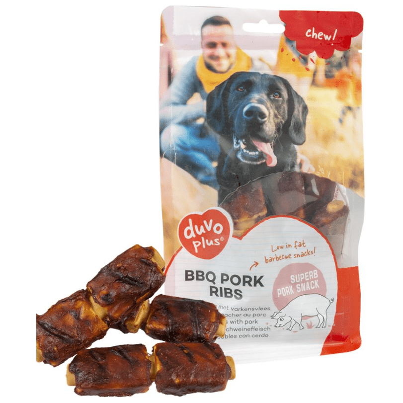 Duvo+ chew! BBQ pork ribs 9.8cm–6pcs/300gr