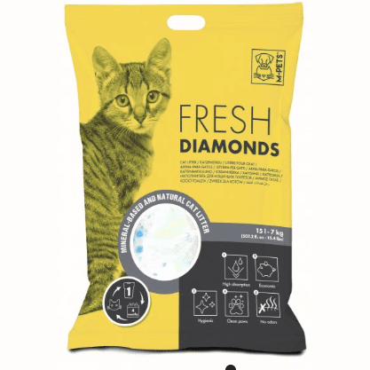 M-Pets Fresh Silica Diamonds Cat Litter 15Lt