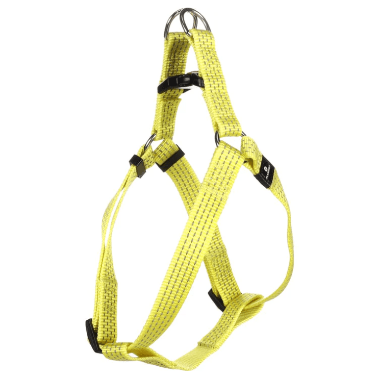 Flamingo - Step & Go Harness Reflective Yellow M 35-60cm 20mm