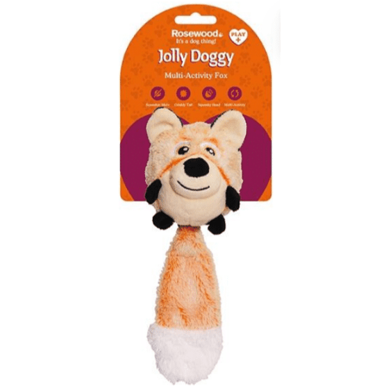 Rosewood Multi-Activity Squeak Switch Fox