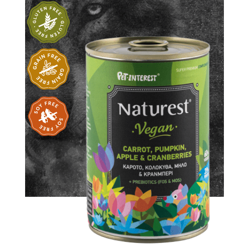 Pet Interest Naturest Vegan Wet Dog Food - Carrot, Pumpkin, Apple & Cranberry 400gr