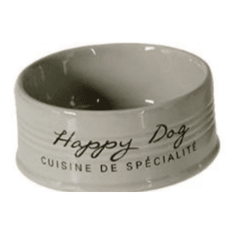 Duvo+ Ceramic Stone Happy Dog Feeding Bowl