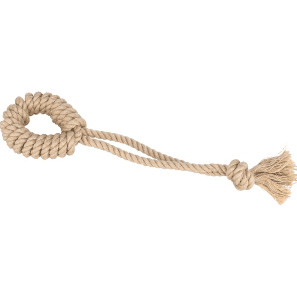 Playing Rope With Ring, Hemp/Cotton, 50cm