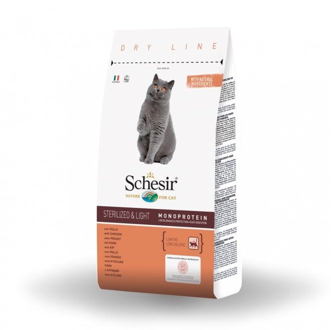 Schesir Sterilised & Light Chicken Dry Cat Food 10kg