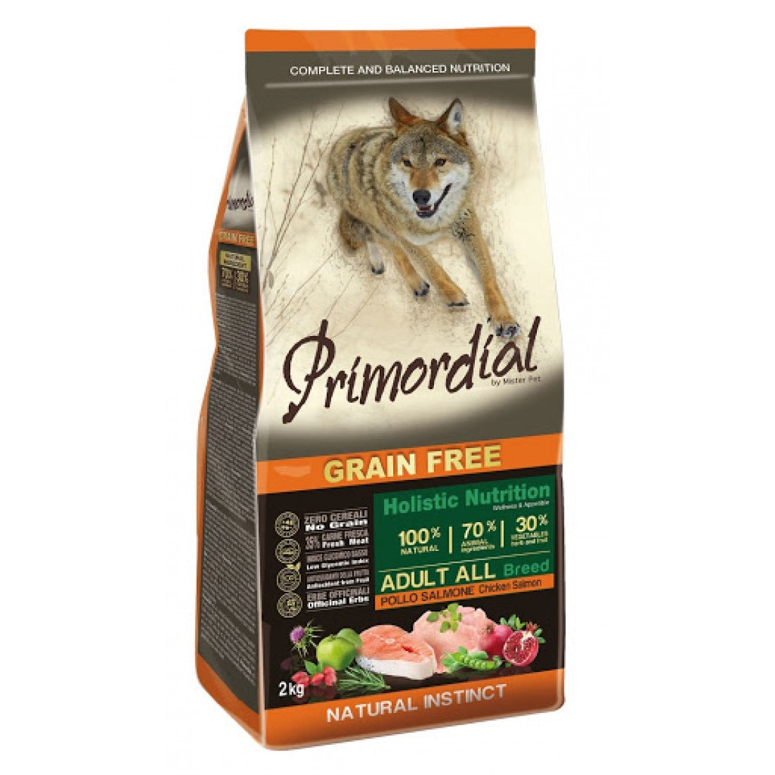 Primordial Chicken & Salmon Grain-Free Adult All-Breeds Dry Dog Food 12kg