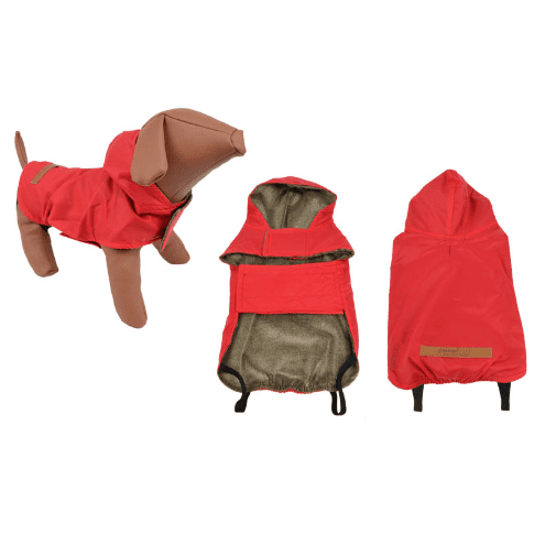 WoofModa Waterproof Red Jacket S