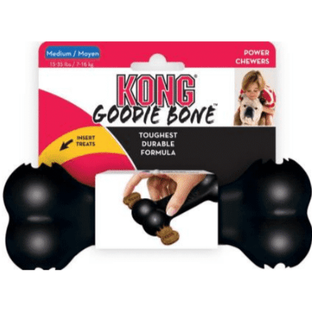 Kong Goodie Bone Extreme Medium Black 7x18cm