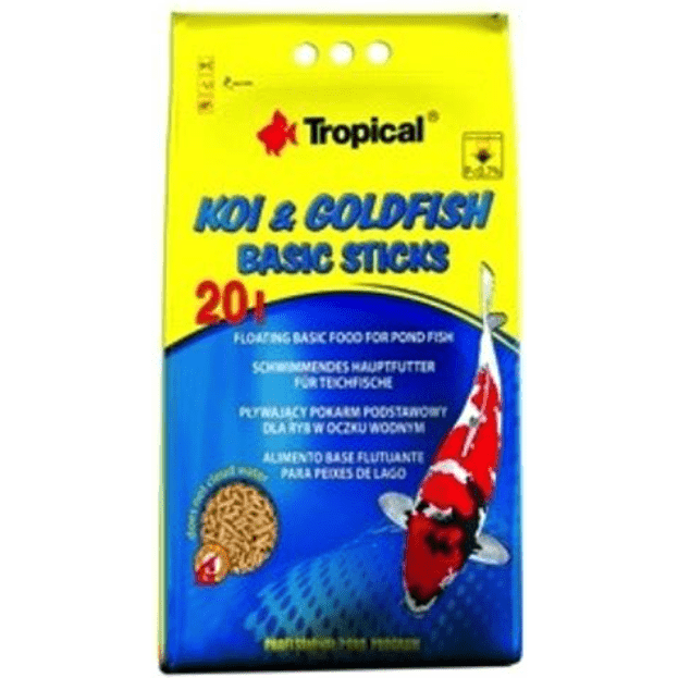 Tropical Koi & Goldfish Basic Sticks 20L