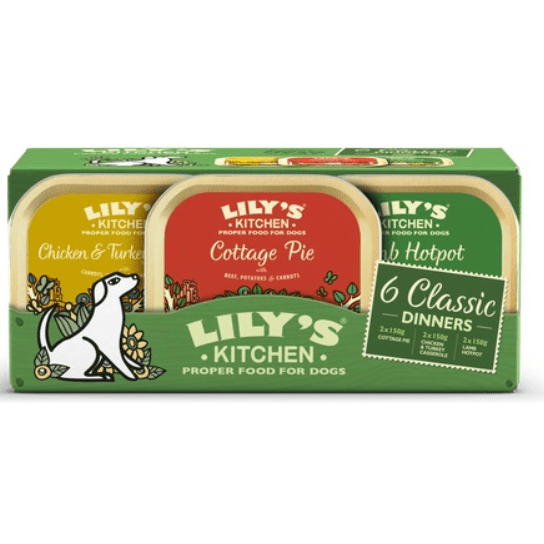 Lily's Kitchen Multipack Dog Tray Classic Dinner 6x150gr