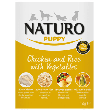 Naturo Puppy Tray Chicken & Rice With Vegetables 150gr