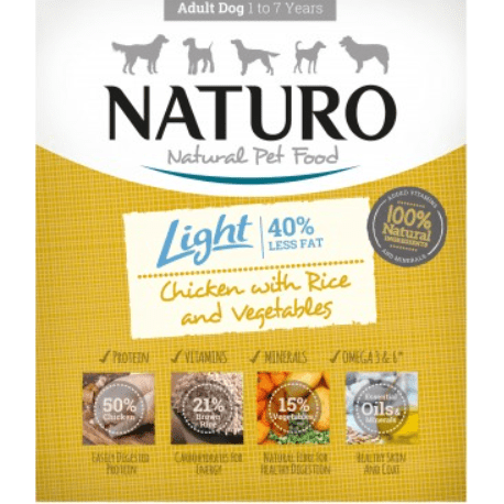 Naturo Dog Light Dog Tray With Chicken, Rice And Vegetables 400gr