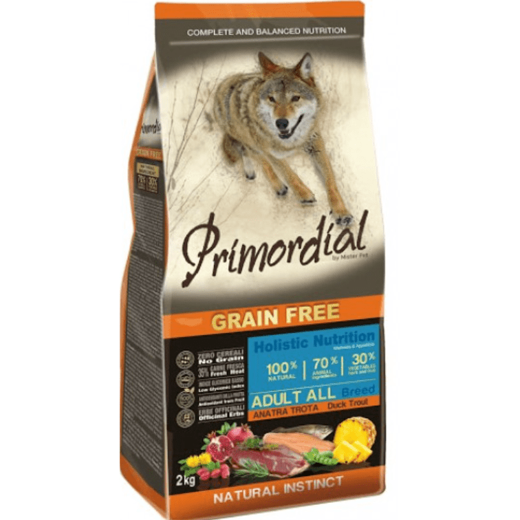 Primordial Duck & Trout Grain-Free Adult All-Breeds Dry Dog Food 12kg