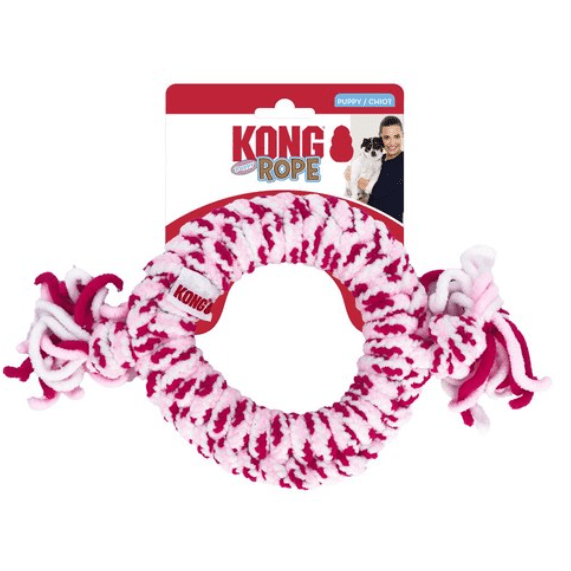 Kong Puppy Rope Ring Toy Pink Md 10x28cm