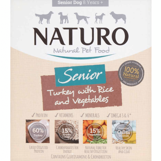 Naturo Senior Dog Tray Turkey and Rice with Vegetables 400g